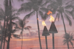 DAS-167 Tiki Lamps Sunset Beach 30x20