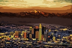 DAS-203B Los Angeles Skyline Sunset 60x40