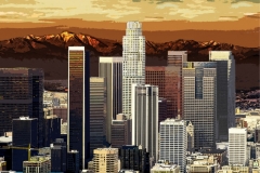 DAS-215 Los Angeles Skyline Comic Book 32X48