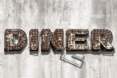 DAS-236 Old Rusty Diner Sign