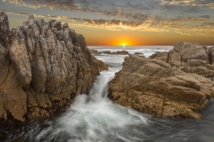 DAS-282A Motion Blur Ocean Rocks and Sunset 30x20