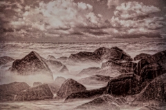 DAS-358 Misty Surf and Rocks 26x26