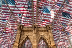 DAS-241A Brooklyn Bridge and USA Flags 36x24